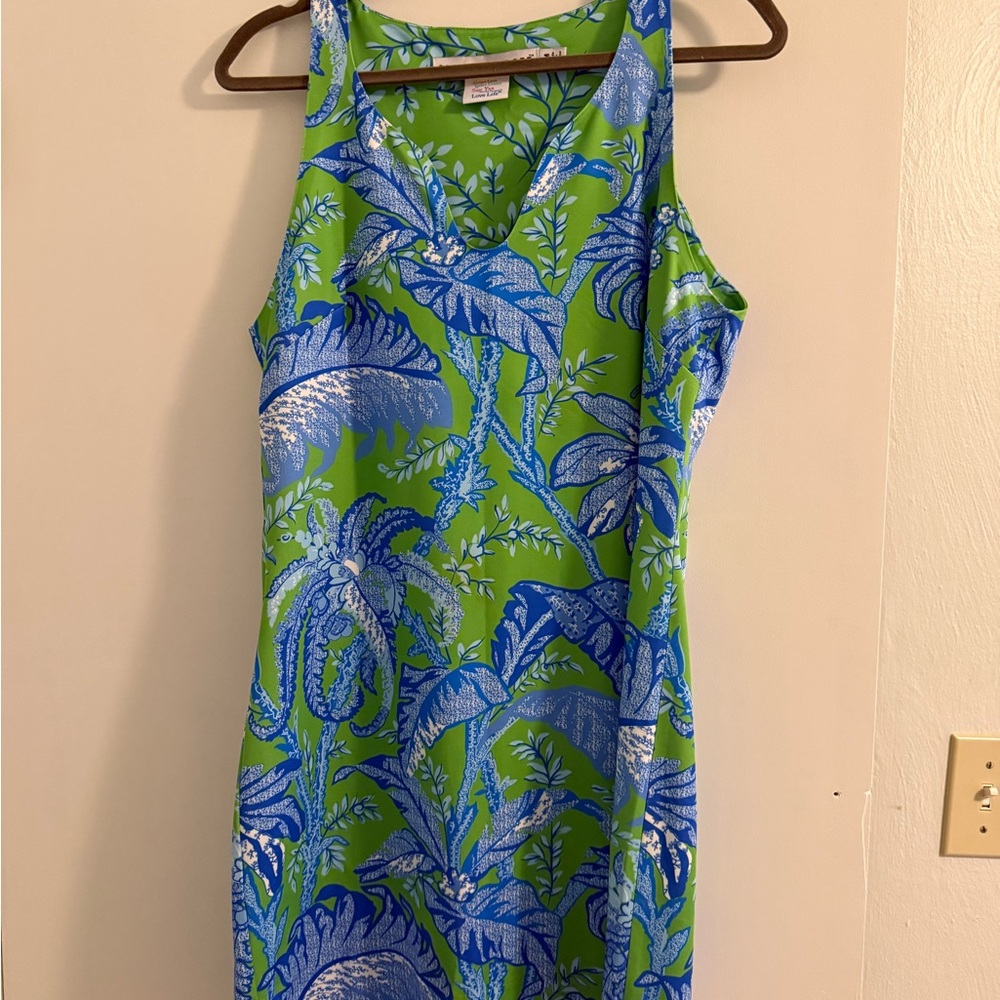 Gretchen Scott Designs Blue & Green Tropical Maxi Dress